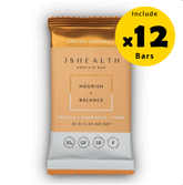 JSHEALTH Nourish + Balance Protein Bar Salted Caramel 12 x 45g Bars (Expiry 10/2025)